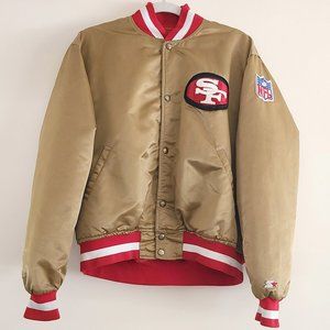 Vintage 80s NFL Pro line gold starter bomber jacket 49ers SF San Francisco